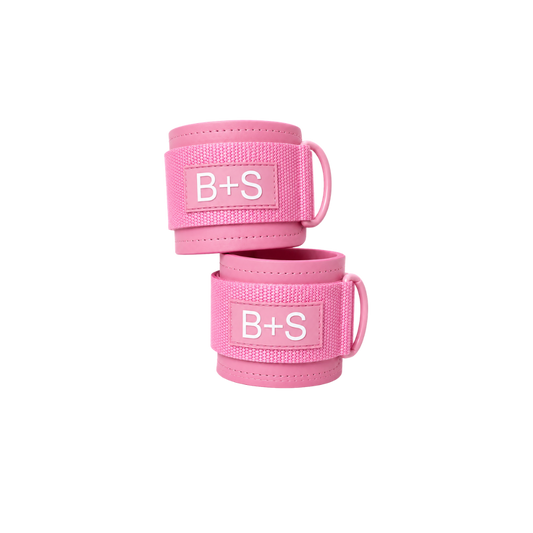 Pink ankle straps